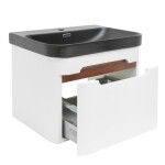 Koupelnová skříňka s umyvadlem SAT Fusion 57,5x43x45 cm bílá matná mat SATFUSION60WBKM SATFUSION60WBKM