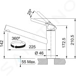 FRANKE - Orbit Dřezová baterie FC 3054.031, chrom 115.0623.054