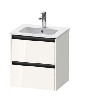 DURAVIT - Ketho.2 Umyvadlová skříňka 55x51x42 cm, 2 zásuvky, lesklá bílá K25261022220000