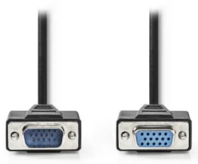 Nedis VGA prodlužovací kabel černá / Kabel / VGA (D-SUB) / 5 m / bulk (CCGL59100BK50)