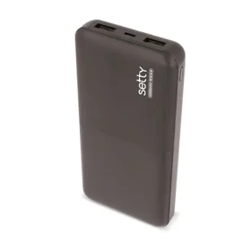 Setty GSM043160 černá / PowerBank 10000 mAh / 5V / 2.4A / 2x USB-A výstup / 1x MicroUSB vstup (GSM043160)