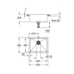 GROHE - Dřezy Dřez K700U, 55x45 cm, kartáčovaná nerez 31574SD1