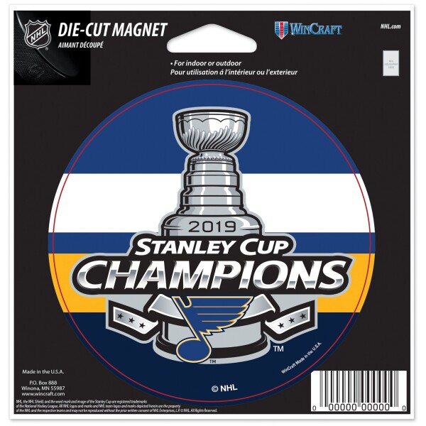 Fanatics Magnet St. Louis Blues WinCraft 2019 Stanley Cup Champions 4.5'' x 6'' Indoor/Outdoor Magnet