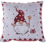 Návlek na polštář - skřítek s dárkem / okraj srdce