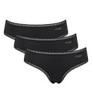 SLOGGI GO CRUSH - Hipster 3ks z GOTS organické bavlny Sloggi BLACK S