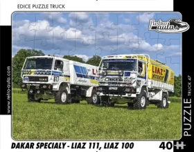 RETRO-AUTA Puzzle TRUCK č.47 Dakar speciály LIAZ 111, LIAZ 100