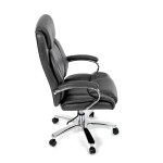 Kancelářské křeslo, houpací mechanismus, šedá ekokůže, KA-F1385 GREY