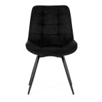 Židle jídelní, černá látka, černý kov, otočný mechanismus 90°/90° (L/P) - funkce reset