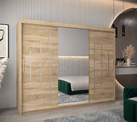 Šatní skříň Abi Y1 Barva korpusu: Dub Sonoma, Rozměry: 250 cm, Dveře: Dub sonoma