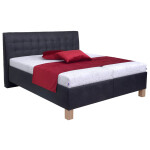 Čalouněná postel Victoria 180x200, černá, včetně matrace