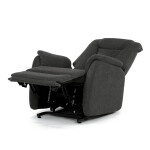 Polohovací křeslo, elektrické kabelové ovládání, šedá, látka, TV-L8963 GREY2