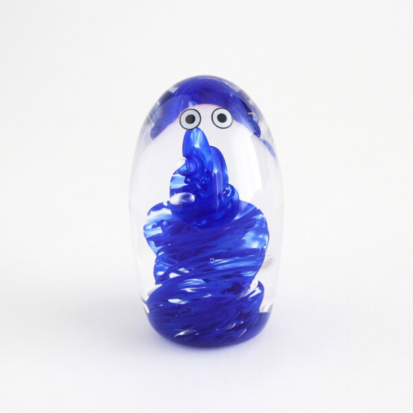 Studio Arhoj Skleněná figurka Crystal Blob Bubble Blue, modrá barva, sklo