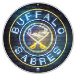 Mustang Cedule Buffalo Sabres NHL 22" Round Neon De