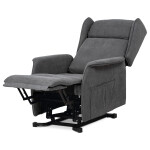 Polohovací křeslo, elektrické kabelové ovládání, šedá, látka, TV-1190 GREY2