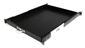 StarTech Výsuvná police pro rack černá / Police do racku / 1U / hloubka 559 mm / nosnost 25 kg (SLIDESHELFD)