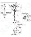 GROHE - BauFlow Umyvadlová baterie s výpustí, chrom 23753000