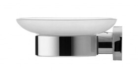 DURAVIT - D-Code Mýdlenka s držákem, levá, mléčné sklo/chrom 0099171000