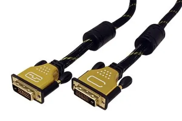Roline Gold DVI-D(M) - DVI-D(M) kabel / DVI kabel / Dual Link / Zlacené konektory / Ferity / 2 m (11.04.5512)