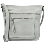 Trendy dámská koženková crossbody kabelka Zeta, šedá