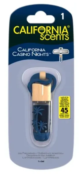 California Scents Hanging Vial California Casino Nights / Vůně do auta / 45 dnů (5020144229636)