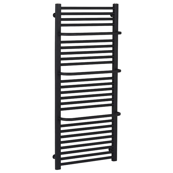 CERANO Koupelnový radiátor Antonio - boční připojení - 655W - černá matná - 1180x550 mm