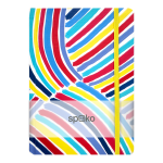 Zápisník linkovaný A5 Spoko, 75g, 96 str.- Creative V (modrý štětec)