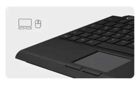 Keysonic KSK-5210ELU černá / Mini klávesnice / Touchpad / USB / LED podsvícení / DE (60948)
