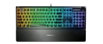 SteelSeries Apex 3 černá / herní klávesnice / RGB podsvícení / US layout (64795)