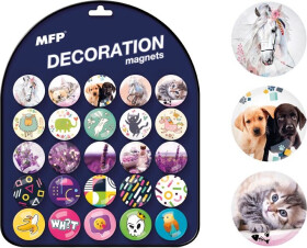 Magnet dekorační kulatý 3,5cm mix 11