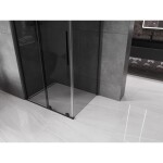 MEXEN/S - Velar sprchový kout, posuvné dveře 120 x 75 cm, grafit, černá 871-120-075-41-70