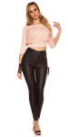 Trendy KouCla crop blůza bez zad MINT S