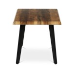 Stůl konferenční, 120x60x55 cm, MDF deska, dekor staré dřevo, kov, černý lak