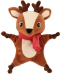 HUHUBAMBOO Hračka pro psy Vánoční sob s červenou šálou / 20 cm (357026)