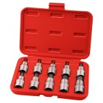 EXTOL PREMIUM 8818120 Sada GOLA zástrčných hlavic IMBUS, 1/2", 10ks, H3-H17, CrV-S2