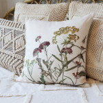 Chic Antique Povlak na polštář Aix Floral 45 × 45 cm, béžová barva, textil