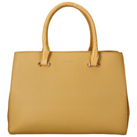 Trendy dámská koženková kabelka do ruky Sonia, žlutá