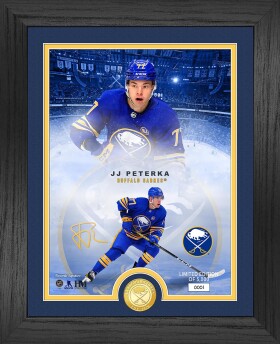 Highland Mint Obraz Buffalo Sabres NHL JJ Peterka Legends Bronze Coin Photo Mint