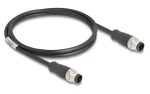 Delock M12 / Propojovací kabel / 8 pin / kódování A / Cat5e S/FTP / 1 m / PVC (80806)