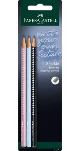 FABER-CASTELL Sparkle Grafitová tužka - B sada 3 ks (218470)