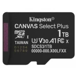 Kingston Canvas Select Plus Gen3 microSDXC 1TB / UHS-I V30 / U3 / Class 10 / čtení: až 150MBs / zápis: až 150 MBs (SDCS3/1TBSP)