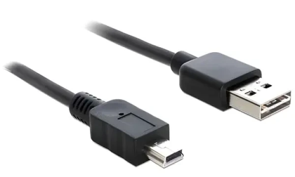 Delock Easy USB A - Mini-B černá / USB kabel / 3m / USB 2.0 / pozlacené konektory (83364)