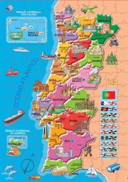EDUCA Puzzle Mapa Portugalska