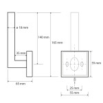 SAPHO - X-SQUARE držák toaletního papíru rezervní, chrom XQ704