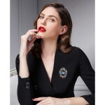 Exkluzivní brož Swarovski Elements Gianmaria, Tmavě modrá