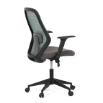 Židle kancelářská, látka zelená, houpací mechanismus, kolečka pro tvrdé povrchy