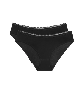 Dámské kalhotky Feel Of Cotton Tai 2P - BLACK - černé 0004 - TRIUMPH BLACK 40