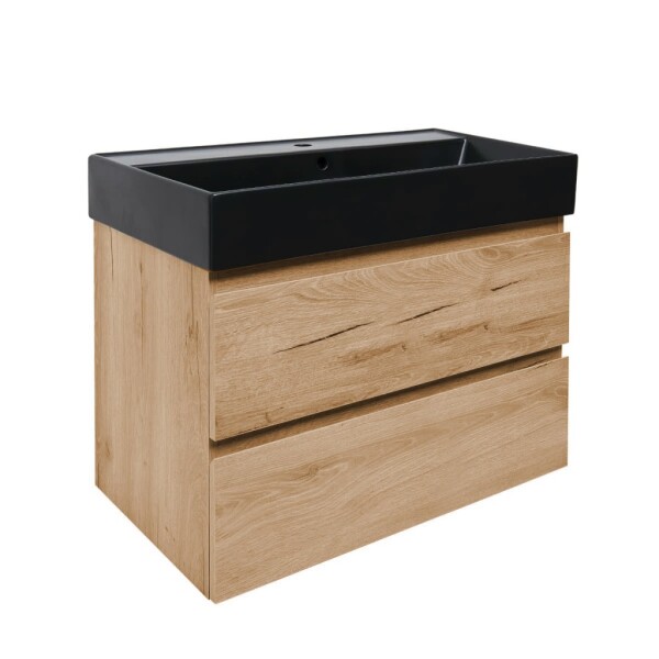 Koupelnová skříňka s umyvadlem SAT B-Way 79x50x45 cm dub mat BWAY80OAKU4B BWAY80OAKU4B