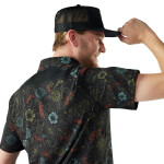 SMARTWOOL Mens Everyday Short Sleeve Button Down, Black Paisley (vzorek) velikost: M