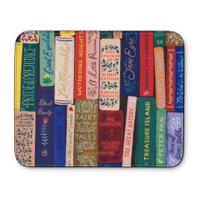 Rifle Paper Co. Podložka pod myš Bookshelf, červená barva, modrá barva, plast