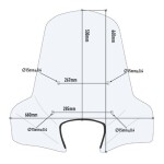 107A plexi čiré Piaggio 50-100-125-150-200 Liberty/Fly (02-24), vxš508x660 mm, použij montážní sadu